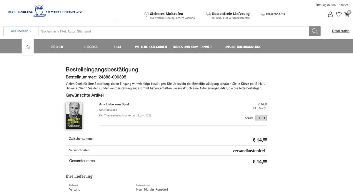 Support your local Buchautor. ✊