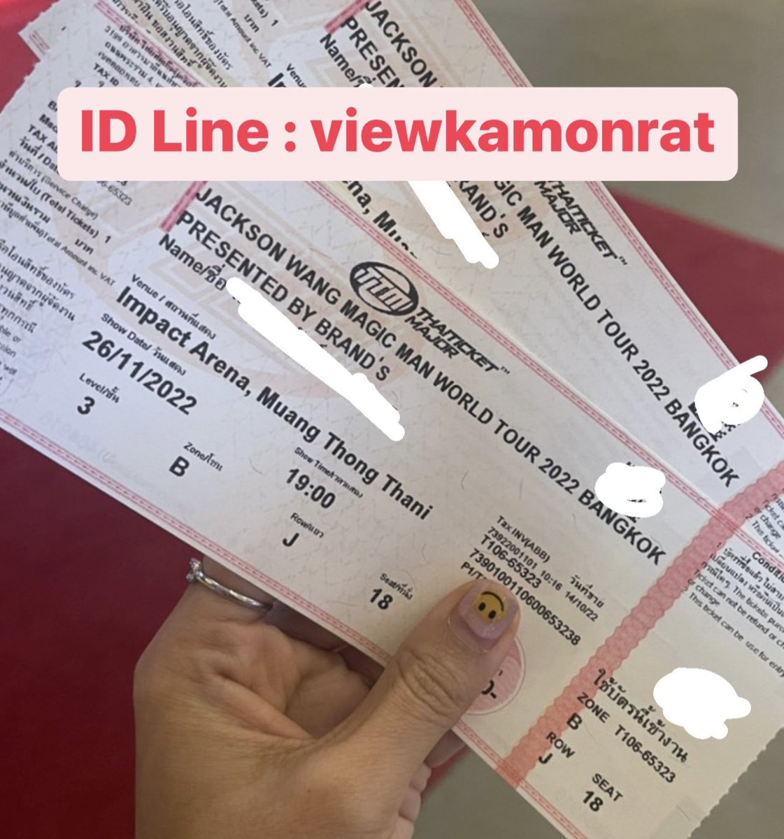 View_Kamonrat's tweet photo. @o_wty36 มีบัตร 4000 โซน B วันเสาร์
ปล่อยต่อ 3500 ค่า https://t.co/pFu5k6AJTp