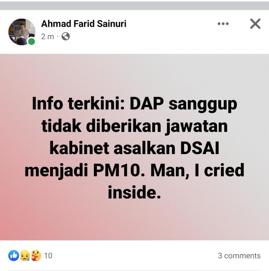 Sedih juga. Harap sangat Anthony Loke dan Steven Sim diberi peluang berbakti.