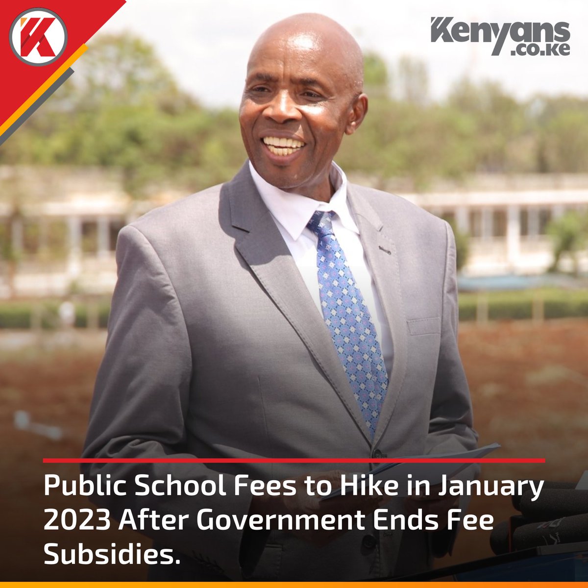 Kenyans's tweet photo. School fees to hike next year after the government ended the fee subsidy for public schools https://t.co/MT9mLO3dM6