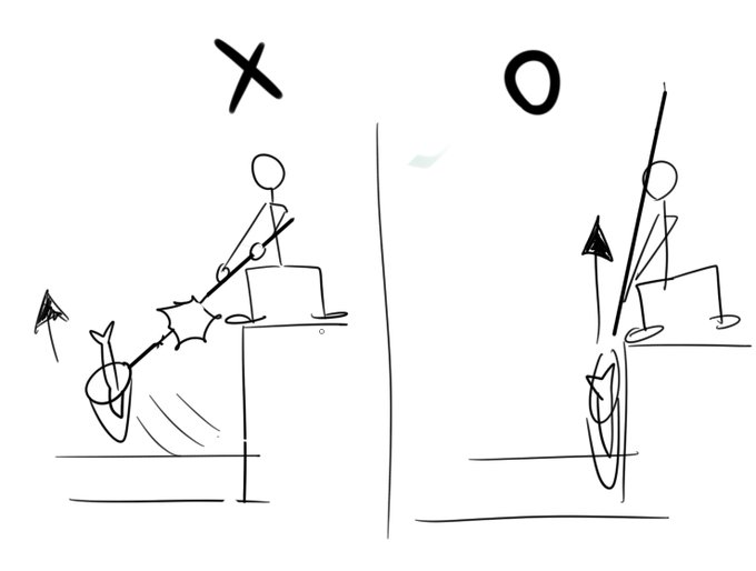 釣りユーチューバー見てたら、タモをあるある粉砕していた。

実際やったことはないけど、テンパるとやっちゃいがちだわね
そんときはたまたま折れなかったというだけで‥‥ 