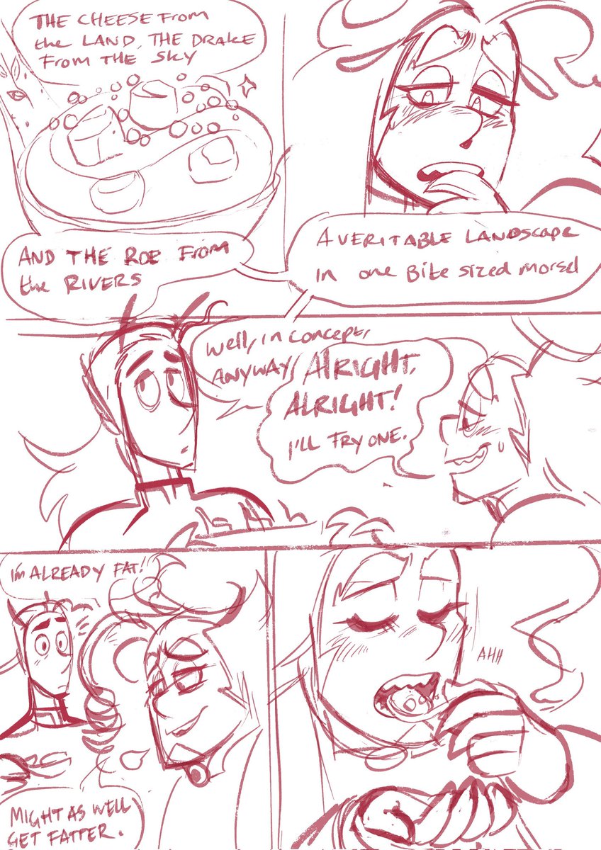 I've had this sitting in my WIPS for too long now and I won't be getting around to cleaning it up fully but heres a continuation of that one comic where Samsons friends were butta to him about his portions #Escart 