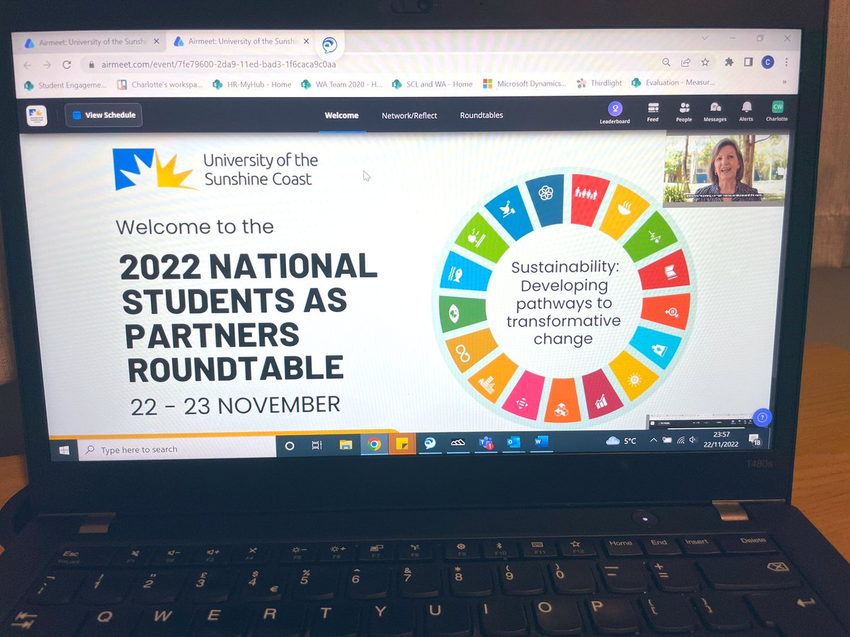 Charlotte_UoD's tweet photo. I’m going to need a few cups of tea to keep me awake today but worth it to attend the 2022 National Students as Partners Roundtable last night with the @usceduau. Interesting to hear how they’re using #StudentsAsPartners in universities in Australia. #SAPRtable22 https://t.co/Riyv3d5PRV