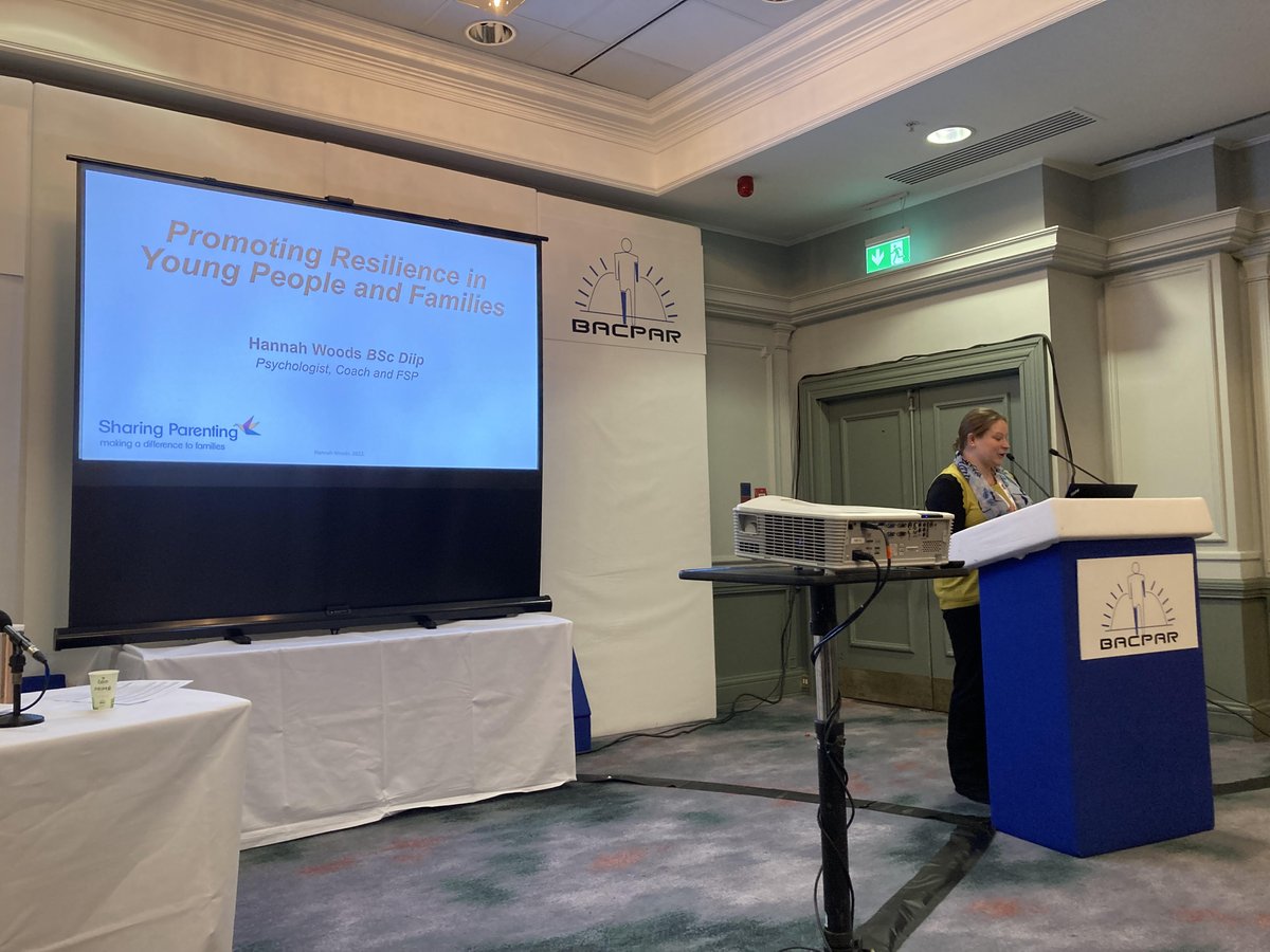 BACPAR_official's tweet image. Our second speaker of the day, Hannah Woods, provided an interesting insight of promoting resilience in young people and families #BACPAR2022