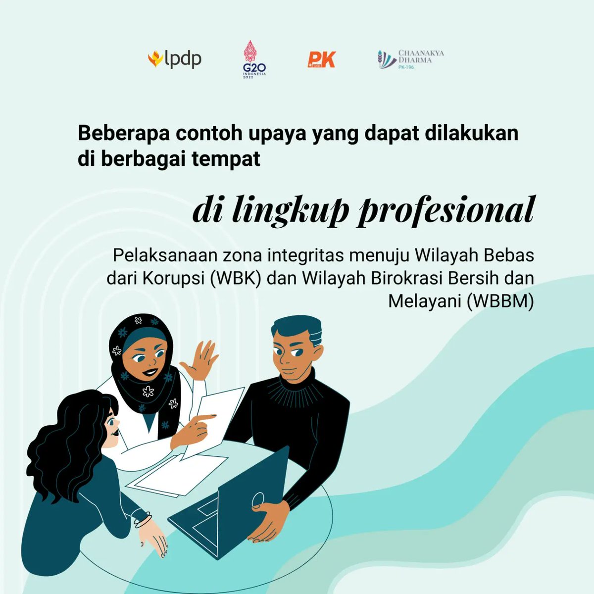sutha_07's tweet photo. Upaya yang dapat dilakukan ialah mensosialisasikan kampanye anti korupsi di sekolah dan pelaksanaan zona integritas menuju Wilayah Bebas dari Korupsi (WBK) dan Wilayah Birokrasi Bersih dan Melayani (WBBM) di lingkup kerja. @lpdp_ri @pk196lpdp #DiriUntukNegeri https://t.co/4XEiI3oTMA
