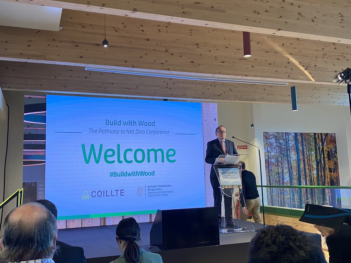 Very important conversations today with @coilltenews #buildwithwood introduced by @PjRudden1 and addressed by @pippa_hackett @CIF_Ireland @agriculture_ie #Construction #Innovation #smartoffsite