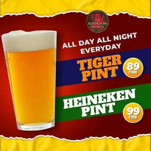 The Red Lion Bangkok on Twitter "Best Draught Prices always at The Red