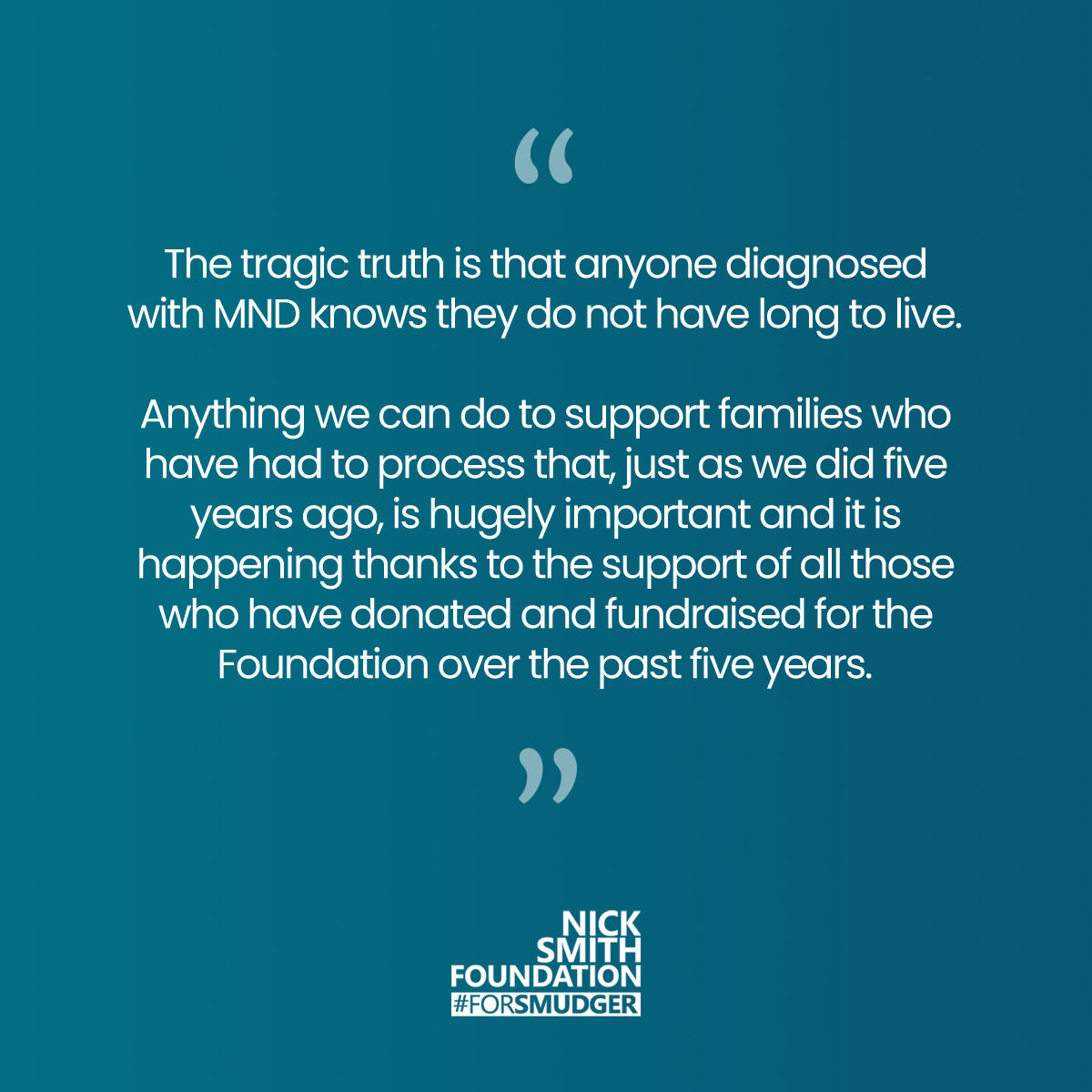 The Nick Smith Foundation (@forsmudger) on Twitter photo Our work to leave a lasting legacy of improved care for those diagnosed with MND and their families continues.
We're proud to be funding, alongside our <a href="/mndassoc/">MND Association</a> friends, a new two-year pilot at <a href="/CHFTNHS/">Calderdale and Huddersfield NHS Foundation Trust</a> focused on psychological support.
Read more - nicksmithfoundation.org.uk/psychologicals… Our work to leave a lasting legacy of improved care for those diagnosed with MND and their families continues.
We're proud to be funding, alongside our <a href="/mndassoc/">MND Association</a> friends, a new two-year pilot at <a href="/CHFTNHS/">Calderdale and Huddersfield NHS Foundation Trust</a> focused on psychological support.
Read more - nicksmithfoundation.org.uk/psychologicals…