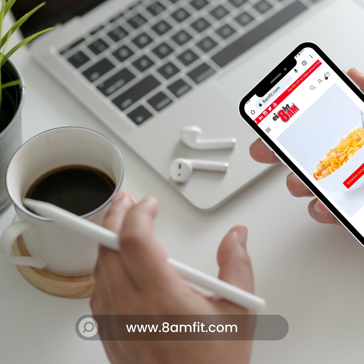 Indulge in 8AM lifestyle #JoFitHaiWohHitHai 

Widest range of healthy breakfast cereals. 
8amfit.com

..

#8am #8amfit #healthyeat #breakfast #healthyfood #nutrition #SelfReliantIndia