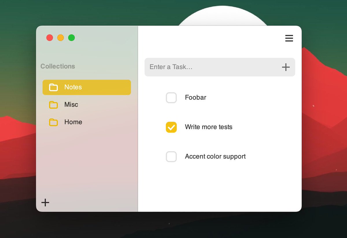 GTK supports MacOS, but the Cocoa integration is not the best. I've been working on a bunch of patches that I hope will make GTK a serious option for who ever wants to build MacOS apps. Here is the result, the Todo List demo app with my patches GTK (1/5):