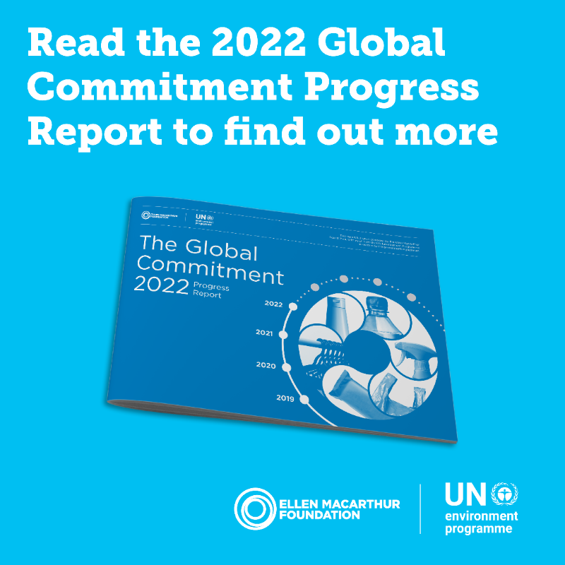 circulareconomy's tweet photo. Voluntary commitments alone cannot solve the plastic pollution crisis, they must be allied with ambitious, robust policies, such as a global treaty. The latest annual #GlobalCommitment progress report calls on governments to take immediate action towards this.