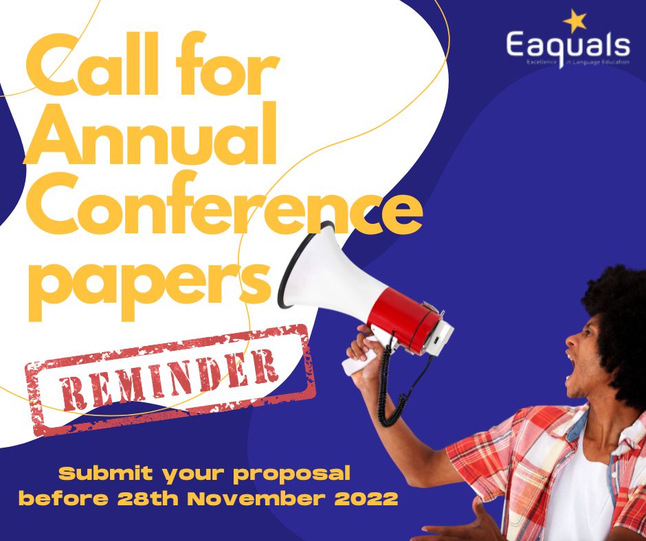 Eaquals's tweet image. This is an excellent opportunity to present and exchange expertise with an audience of language education professionals from over 40 countries! ⭐Apply here: eaquals.org/speaker-propos… ⭐

#eaquals2023tallinn #internationaleducation #languageconference #studyabroad