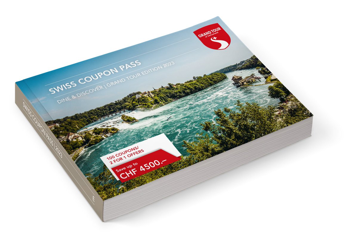 Der neue Swiss Coupon Pass 2023 ist ab sofort erhältlich! ⛰️🇨🇭
Mit dem Promocode 2FOR1STC erhälst du beim Kauf eines Swiss Coupon Passes bis zum 31.12.2022 einen Zweiten gratis dazu. Ein perfektes Geschenk für alle Schweiz Liebhaber.😎

👉 switzerlandtravelcentre.com/de/che/angebot…