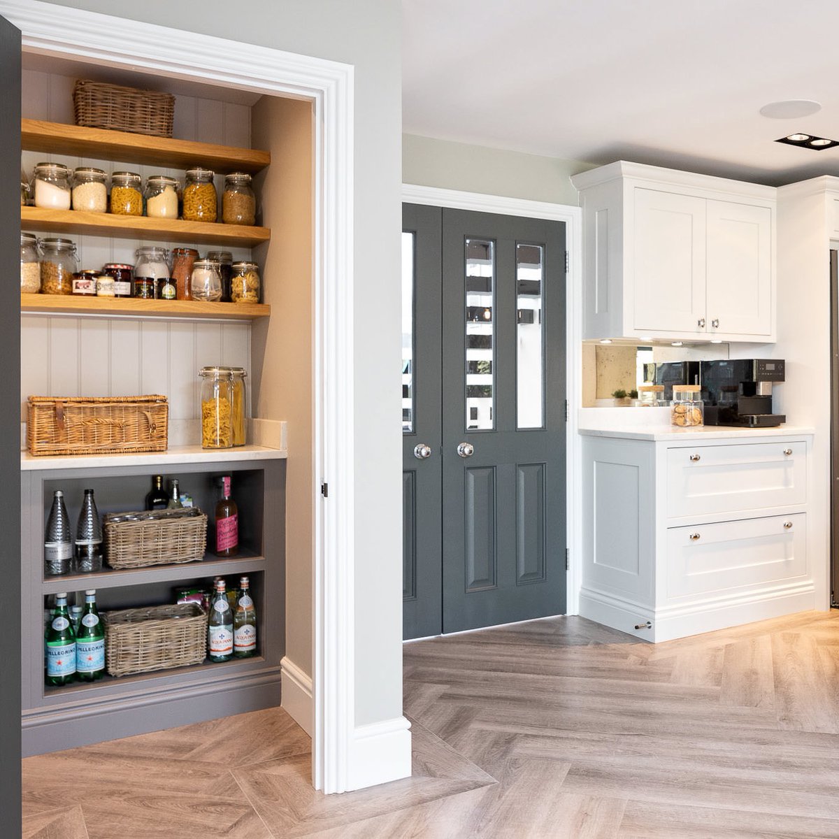 Fancy pant-ry. If you have the space, a pantry is a wonderful addition to your kitchen. They add value to your home and value to your kitchen living. Smart shelving and storage means you can utilise all possible space. With everything to be close hand when you're cooking.