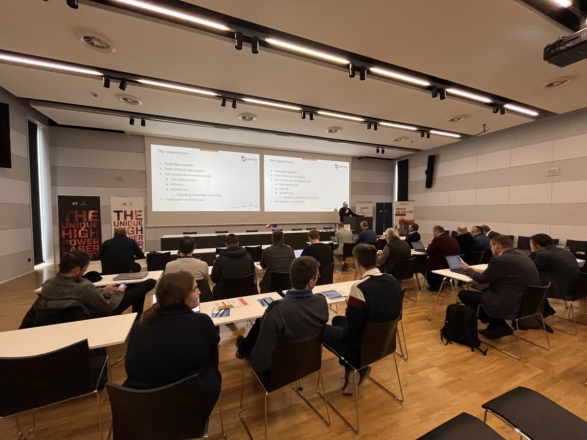 CESNET_cz's tweet photo. Představení našich produktů a služeb. To je CESNET DAY! Dnes pro @ELIBeamlines. Chtěli byste také takovou akci u vás? Dejte nám vědět. #propojujemevedu #cesnet #cesnetday https://t.co/kSgh4vv6k2