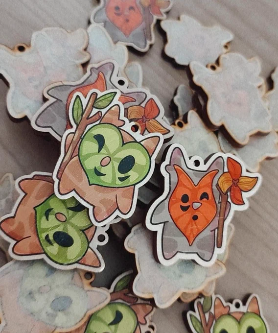 New wooden pins and keychains arrived Thanks to  ! 