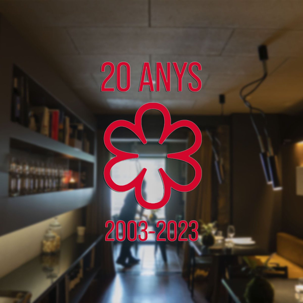 20 anys, 20 estrelles! ⭐ Aquest 2023, celebrem 20 anys des que vam rebre, per primer cop, l'estrella Michelin. Moltes gràcies a l'equip i als nostres clients per fer-ho possible! 😊