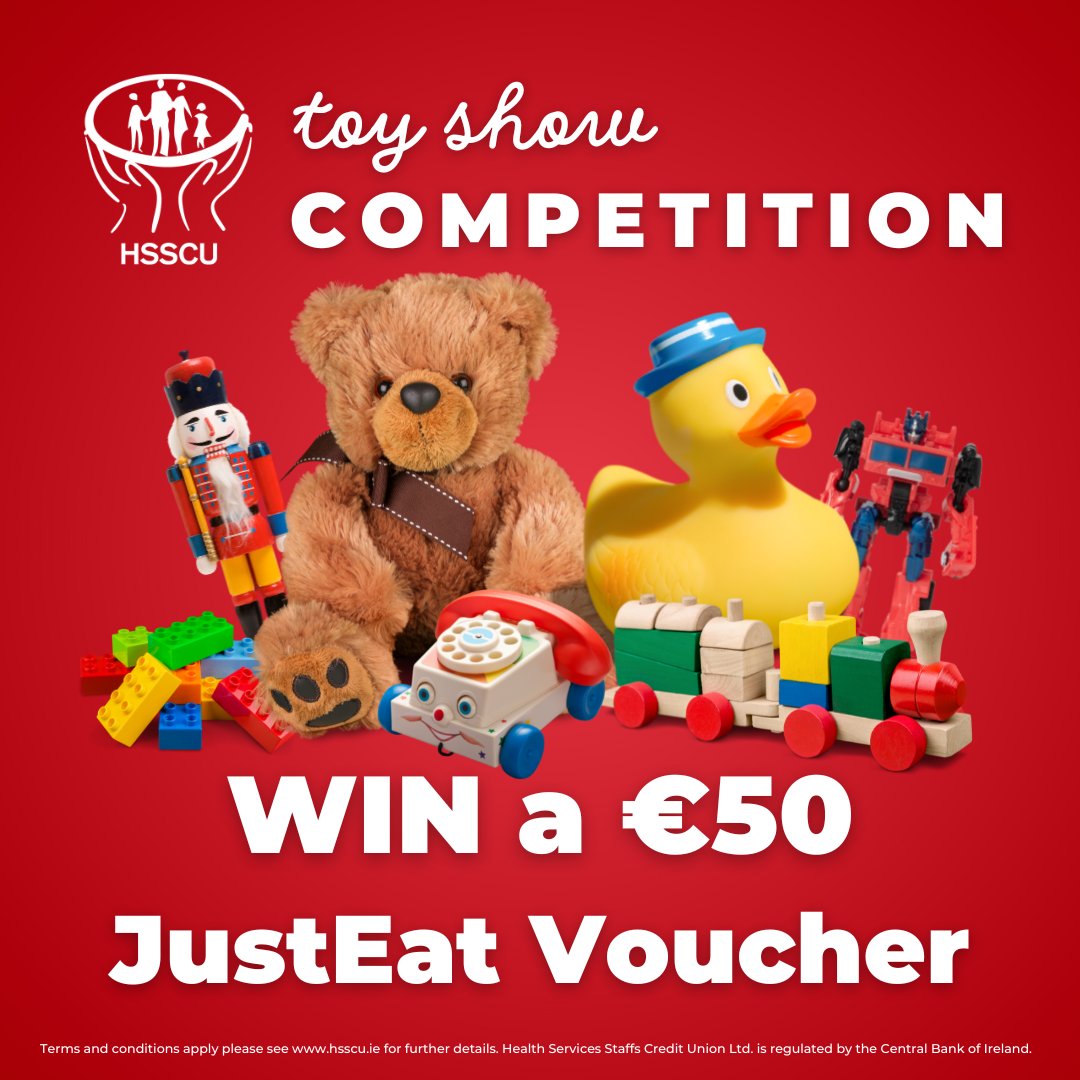 Competition Time 🤩 WIN one of 2 €50 JustEat vouchers! 🍕 Get dinner sorted with a takeaway on us for the Late Late Toy Show. 🧸 For a chance to win simple LIKE, RETWEET &amp; COMMENT with your favourite toy growing up 😁 Best of luck everyone! 
#hsscu #LateLateToyShow
