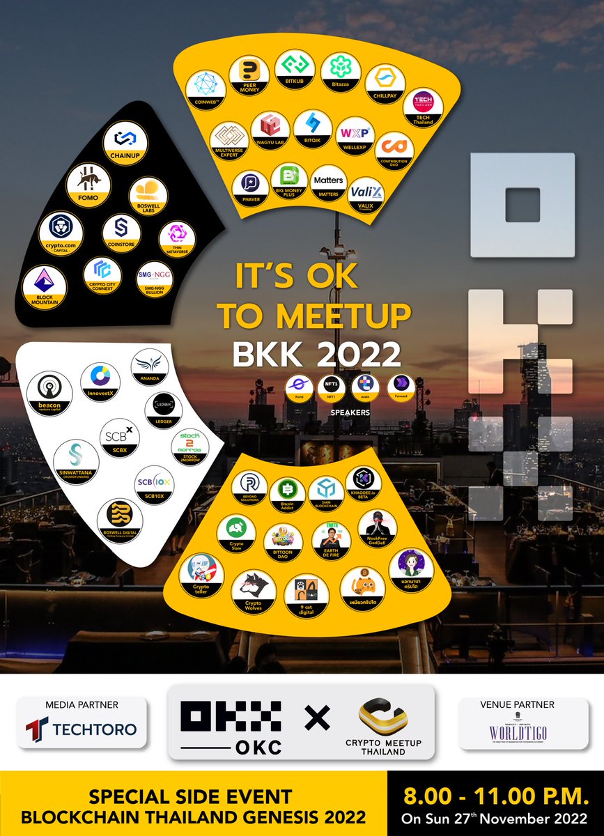 CRYPTOMEETUPTH's tweet photo. Can’t wait to see you guys ! 🎉
This coming Sunday, Let’s #RecapCryptoNFTandWeb3 with us ! 🙌❤️‍🔥

@OKCNetwork  @atato_tech @DefiForward @Port3Network  @TechToroTH #ITSOKTOMEETUPBKK2022 #CryptoMeetupThailand #BlockchainThailandGenesis2022 https://t.co/xKnv8v0a6v