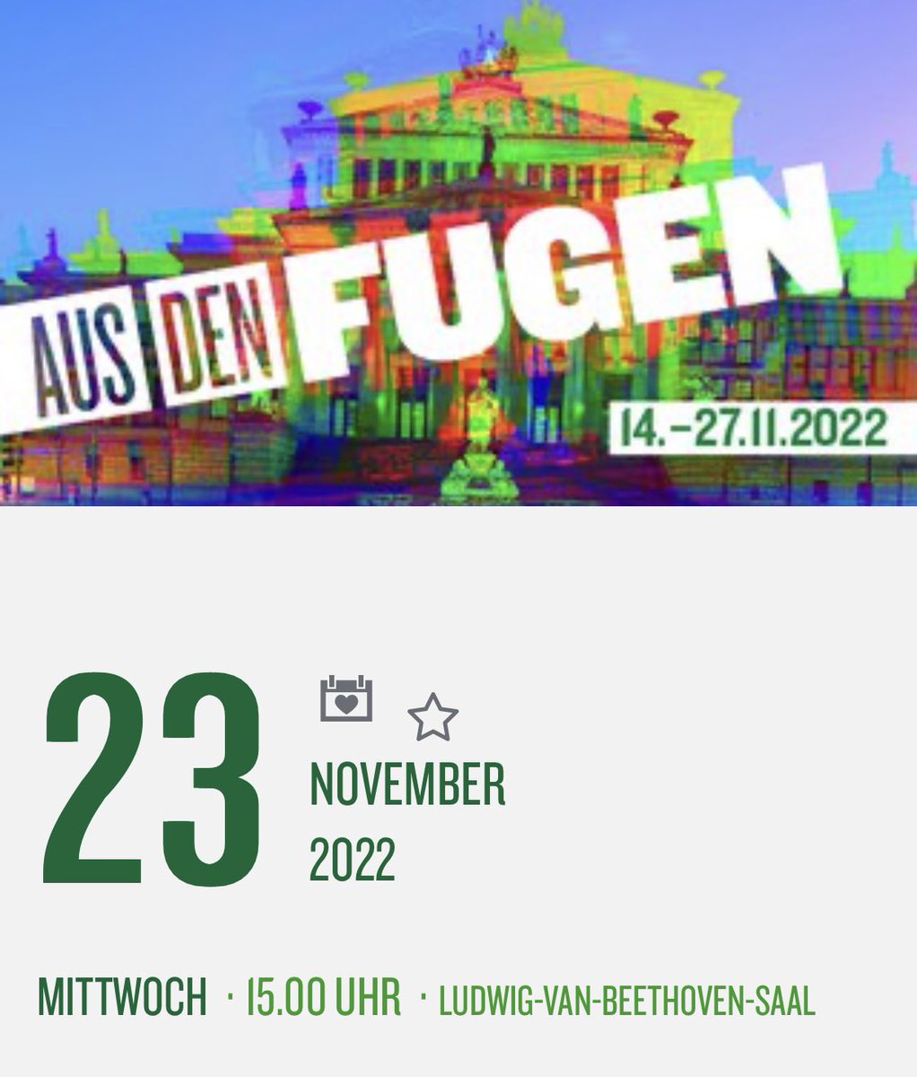 Heute kommen wir aus den Fugen mit <a href="/archivfraumusik/">Archiv Frau & Musik</a> beim <a href="/konzerthaus/">Konzerthaus Berlin</a> Berlin. Moderation by yours truly 😀 #AusDenFugen #diversityinmusic #komponistinnen