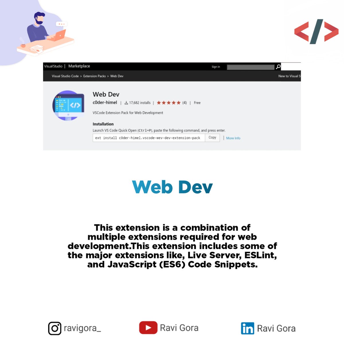 ravieekumargora's tweet photo. Extensions are a vital part of the Visual Studio Code experience.These are my best extensions which increased my productivity.

.
#vscodaily #vscode #vscodes #coding #information #learnwithinstagram #gitlens #vscodesnippet #memeindia #reactjs #tools #devtools #devlife #codewithme https://t.co/VHiRRVHmxl