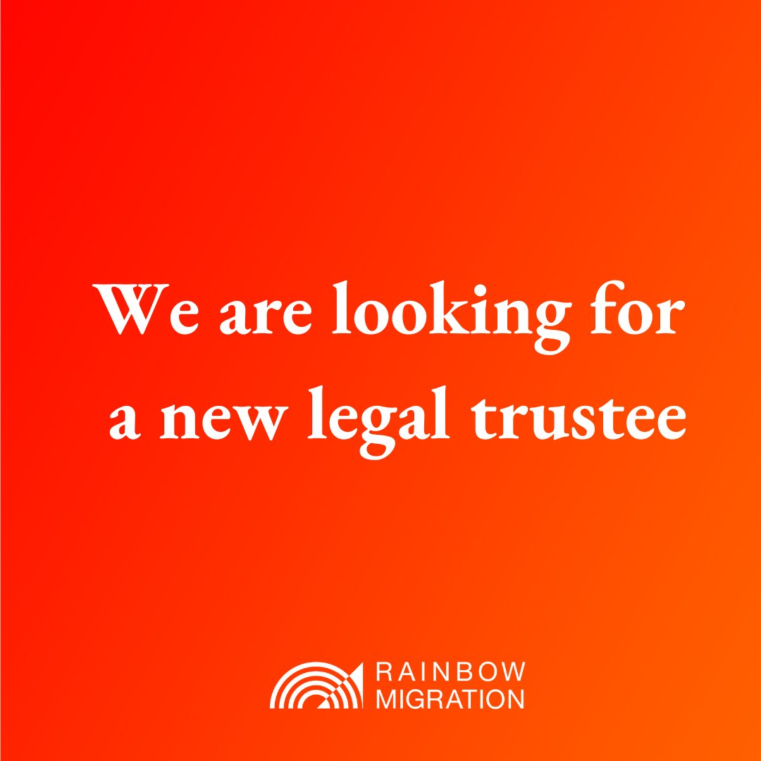 We are looking for an asylum lawyer to join our board of trustees. You should be a solicitor, legal adviser or barrister, who has practiced in the last three years, and want to support #LGBTQI people who are seeking protection in the UK.🏳️‍🌈

More details at bit.ly/3XtV6NC