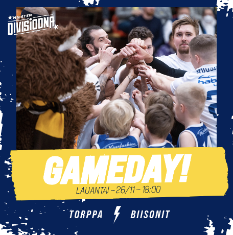 TopoBasket's tweet photo. Sarjakärki @Biisonit saapuu Stadiin! Ylösheitto lauantaina Kisahallilla klo 18:00!🔥 #topostrong #m1da https://t.co/t1Xij5vXRc