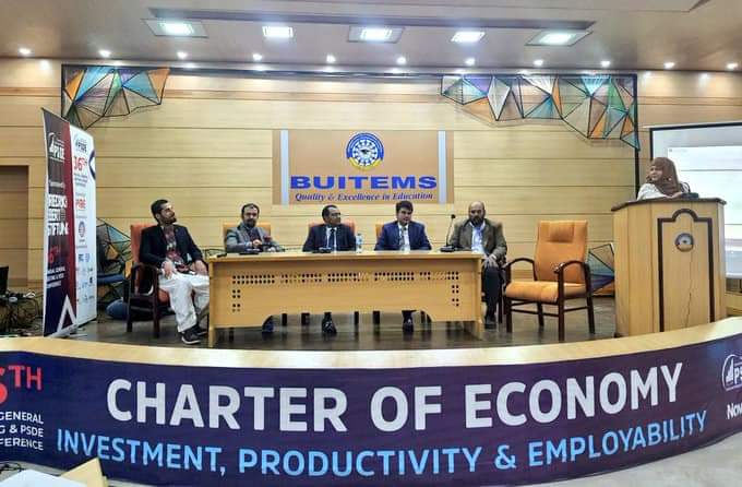 npgppk's tweet photo. Muhammad Fazal, Project Director of the National Poverty Graduation Programme, took part in a panel discussion titled "Creating Good Jobs &amp; Entrepreneurs" at the 36th AGM &amp; PSDE Conference held at #BUITEMS #Quetta.
@GovtofPakistan @IFAD @PIDEpk @agmpsdepide @BUITEMS_edu https://t.co/hu0GQO0Q45