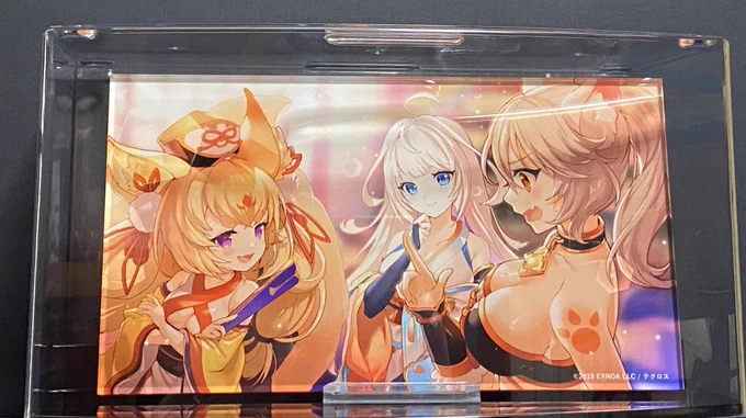 キャラファインアクリル、試しにダイソーのケースに入れてみたらピッタリ収まりました 