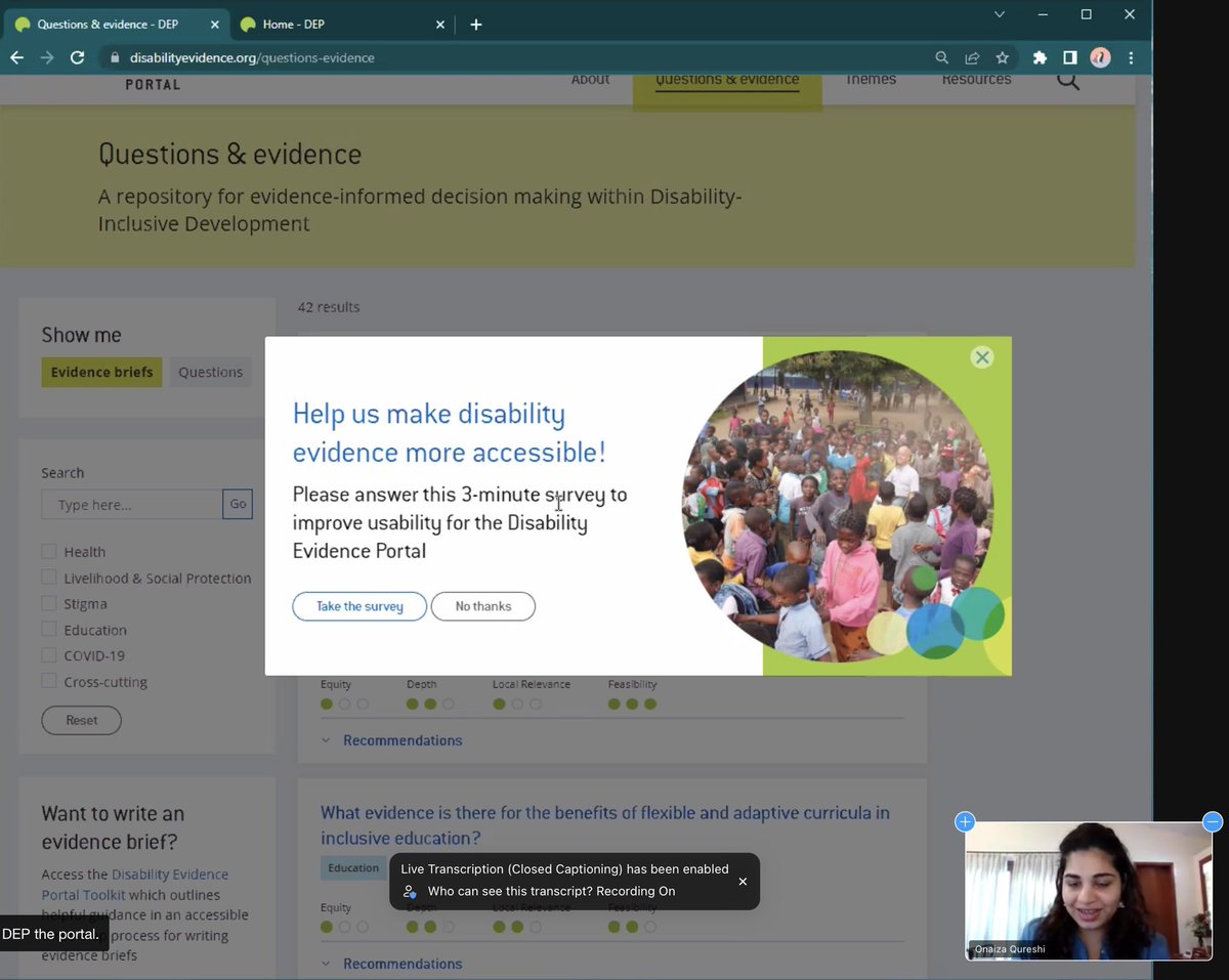 JazzShaban's tweet image. Follow  #disabilityevidence join @LSHTM @ICED_LSHTM webinar now. Joining link is in the chain @SmallVoicePro