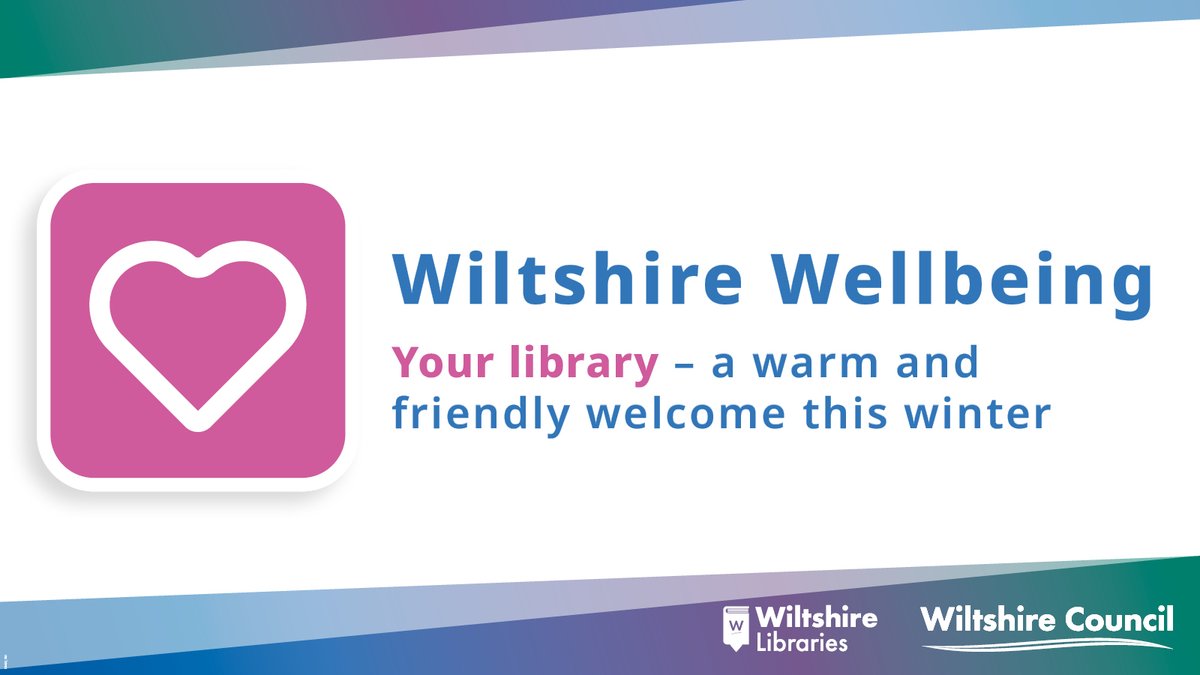 This winter, we're offering:

A free warm space to sit, stay & take part in activities

Hot drinks, where possible

Warm packs for anyone who would benefit from them

Basic energy advice in all but our smallest libraries. 

To find out more, visit wiltshire.gov.uk/libraries-news