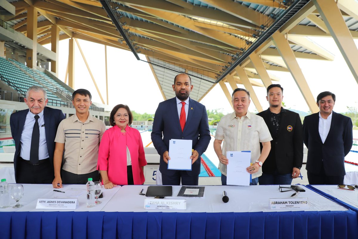 TheBCDAGroup's tweet photo. BIG INT'L SWIMMING EVENT COMING! The Asian Swimming Federation (AASF), the governing body of aquatics sports in Asia, has chosen @NewClarkCity Aquatics Center as its venue for the 11th Asian Age Group Swimming Championship slated in November 2023. 

#NCCReady https://t.co/2dponvQpgI