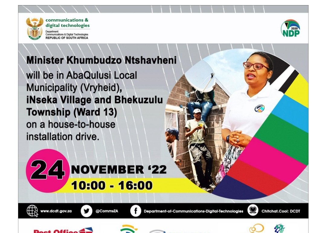 Khu_Ntshavheni's tweet photo. BDM Installation Drive tomorrow will take place at Vryheid ward 13
#GoDigitalSA https://t.co/E04mCTWJQZ