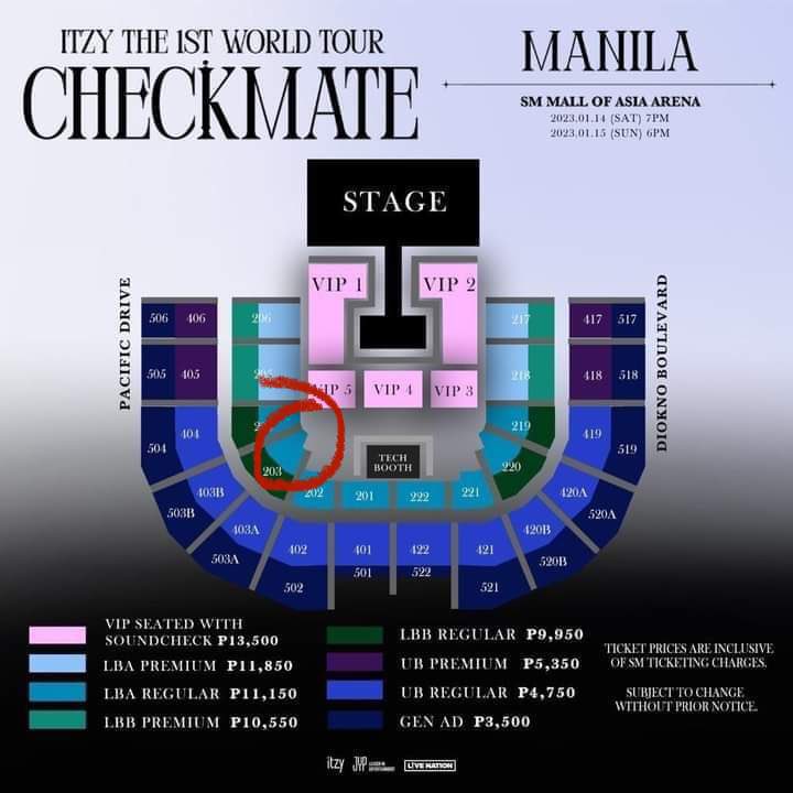 Mclean259's tweet photo. Hey Midzys! 
Selling Itzy Checkmate in Manila! 

Day 1 
₱11,250 each
(2) Lower Box A Reg 203 (G9-G10)

#ITZYinMANILA #ITZY_WORLD_TOUR #ITZYCheckmate #ITZY

Rfs: Upgraded to VIP ✨ https://t.co/K9INVdyeB2