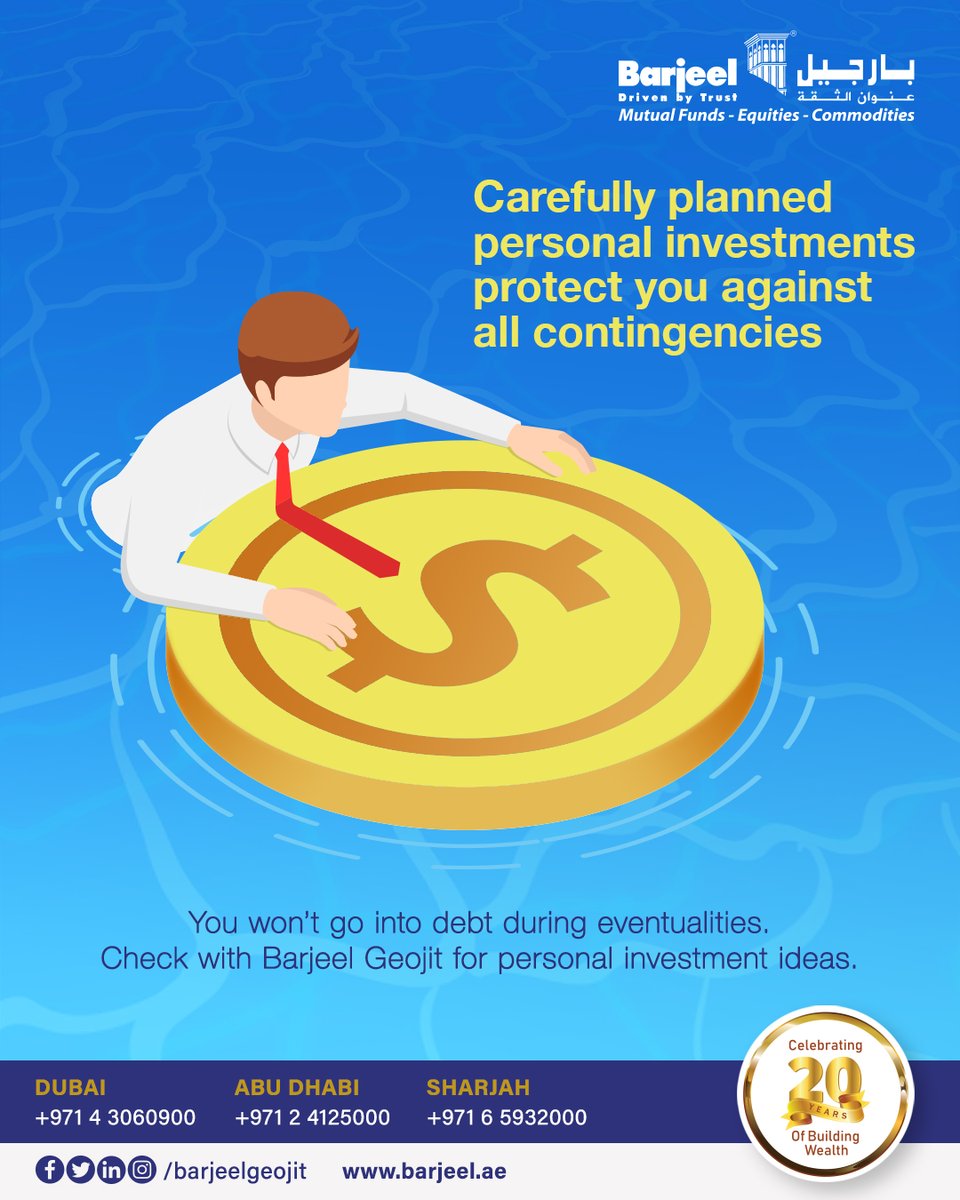 BarjeelGeojit's tweet photo. Planning and making personal investments is imperative to take care of any future eventualities. Check with Barjeel Geojit's experts for personal investment guidance.
.
.
.
#personalinvestment #future #investsecurely #savings #investment #BarjeelGeojit #investmentstrategies https://t.co/9VfT3AITOf