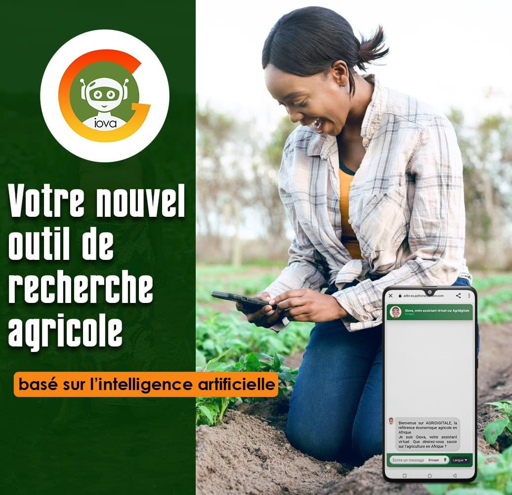 agridigitale1's tweet photo. Faites votre première expérience de recherche sur l'#agriculture avec l'outil #Giova fonctionnant à base de l'intelligence artificielle👨💻
Accédez à toutes les informations nécessaires sur l'agriculture en un clic
Téléchargez vite👉https://t.co/cktVTDkNyz https://t.co/iV2BrOGBoK