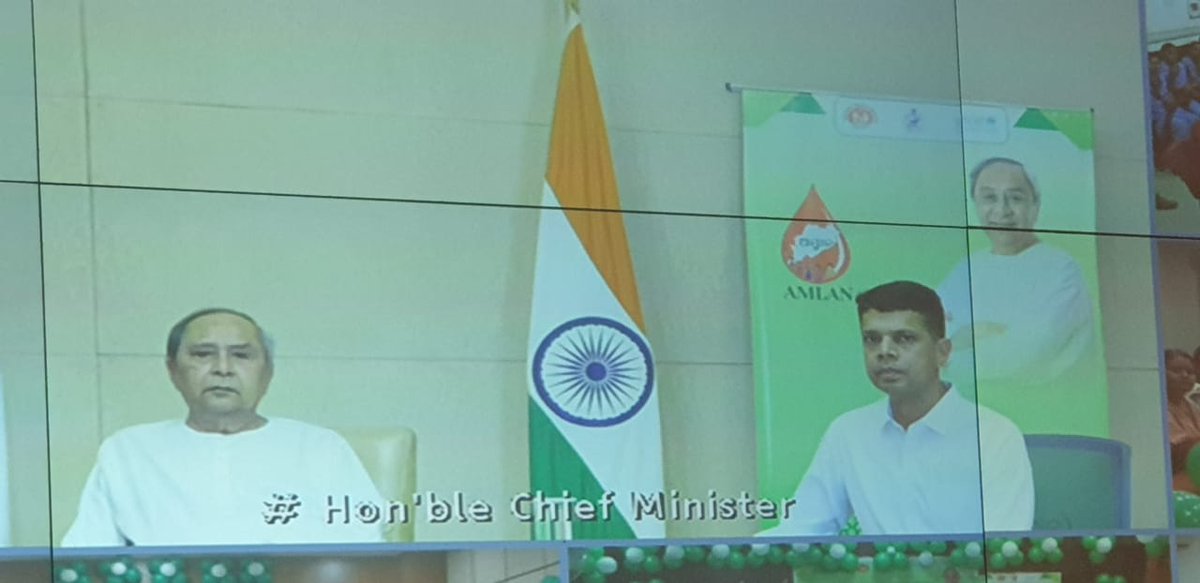 HFWOdisha's tweet photo. Hon'ble CM Shri @Naveen_Odisha launched #AMLAN programme for accelerated reduction of #Anaemia among six targeted group of beneficiaries of 1.37 Cr in Odisha. 

Secretaries &amp; Directors from various Departments and District level officials participated. #OdishaCares https://t.co/8sR8xpA1JA