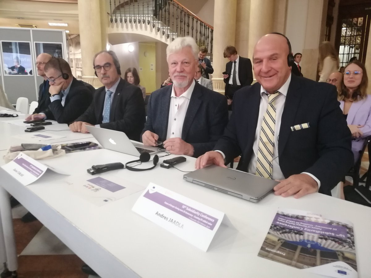 andresjaadla's tweet photo. In Valencia @EU_CoR  10th Subsidaritiy Conference  as 
@RenewEuropeCoR member, with Chair of Subsidaritiy group Karl-Heinz Lambertz, President of Regional Goverement Valencia @ximopuig, @CoR_President, 
@MarosSefcovic #Subsidarity #regionaldevelopement, #Sustainability https://t.co/JIH1TmJKzf