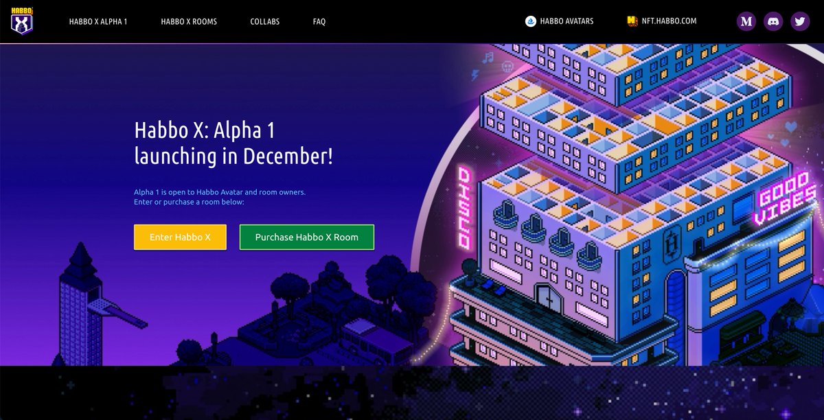 🌐 𝗛𝗮𝗯𝗯𝗼 𝗫 𝗵𝗮𝘀 𝗮 𝘄𝗲𝗯𝘀𝗶𝘁𝗲: habbox.game

This is an invaluable source of information relating to Habbo X and the upcoming December room drop!

If you're being redirected to our main website, clear your browser's cache. #HabboNFT