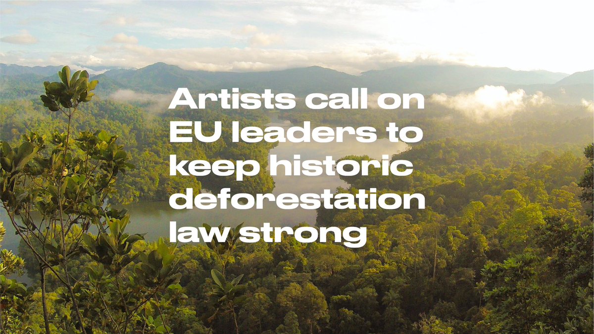 Sebastian Copeland (@sebcopeland) on Twitter photo EU leaders are finalizing a new law to help end global #deforestation. We call on the <a href="/EUCouncil/">EU Council</a> <a href="/EU_Commission/">European Commission</a> & @EuropParl_EN to adopt a bold and ambitious law that protects forests and the communities fighting to defend them. All of our futures depend on it.
#together4forests EU leaders are finalizing a new law to help end global #deforestation. We call on the <a href="/EUCouncil/">EU Council</a> <a href="/EU_Commission/">European Commission</a> & @EuropParl_EN to adopt a bold and ambitious law that protects forests and the communities fighting to defend them. All of our futures depend on it.
#together4forests