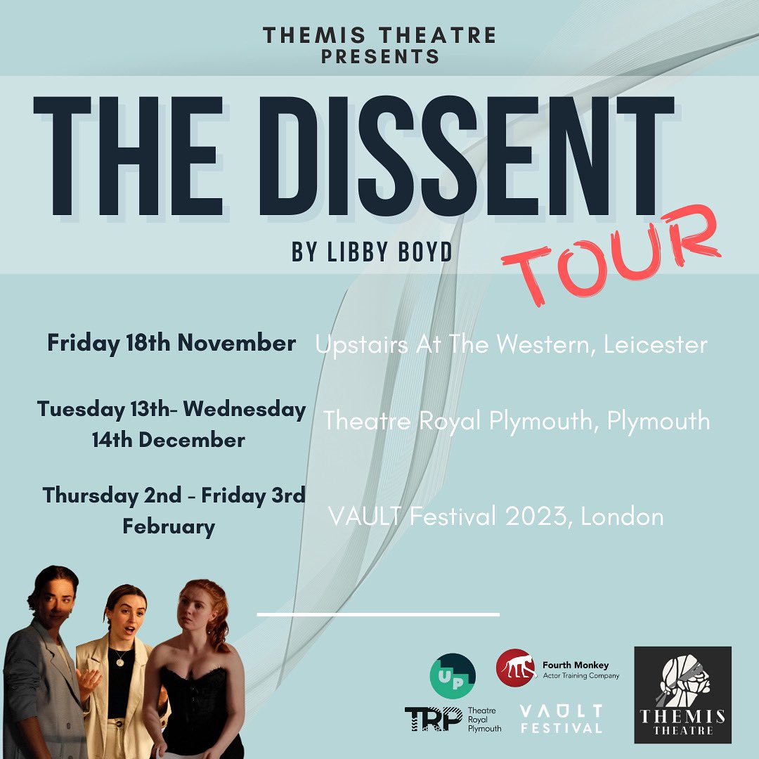 ThemisTheatre's tweet photo. We are over the moon (or sun - get it…) to announce the final stop on ‘The Dissent’ tour! 

We’re returning to @vaultfestival as part of @fourthmonkey ‘s graduate selection!

🗓 Thurs 2nd - Fri 3rd Feb, 7:50pm
📍 The Studio, VAULT festival 
🎟 £13 

https://t.co/aHEihX1Jh6 https://t.co/u0YDJxg3By