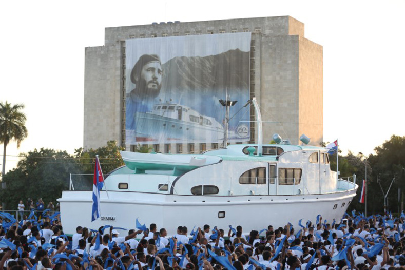 CallaWalsh's tweet photo. Shortly after midnight on November 25, 1956, the Granma yacht (built to hold 8 crew members) was boarded by 82 members of the July 26 Movement, who set off from Mexico sail across the Caribbean, launch the Cuban Revolution, and topple the US-backed Batista dictatorship in Cuba. https://t.co/JnPTKIpC4E