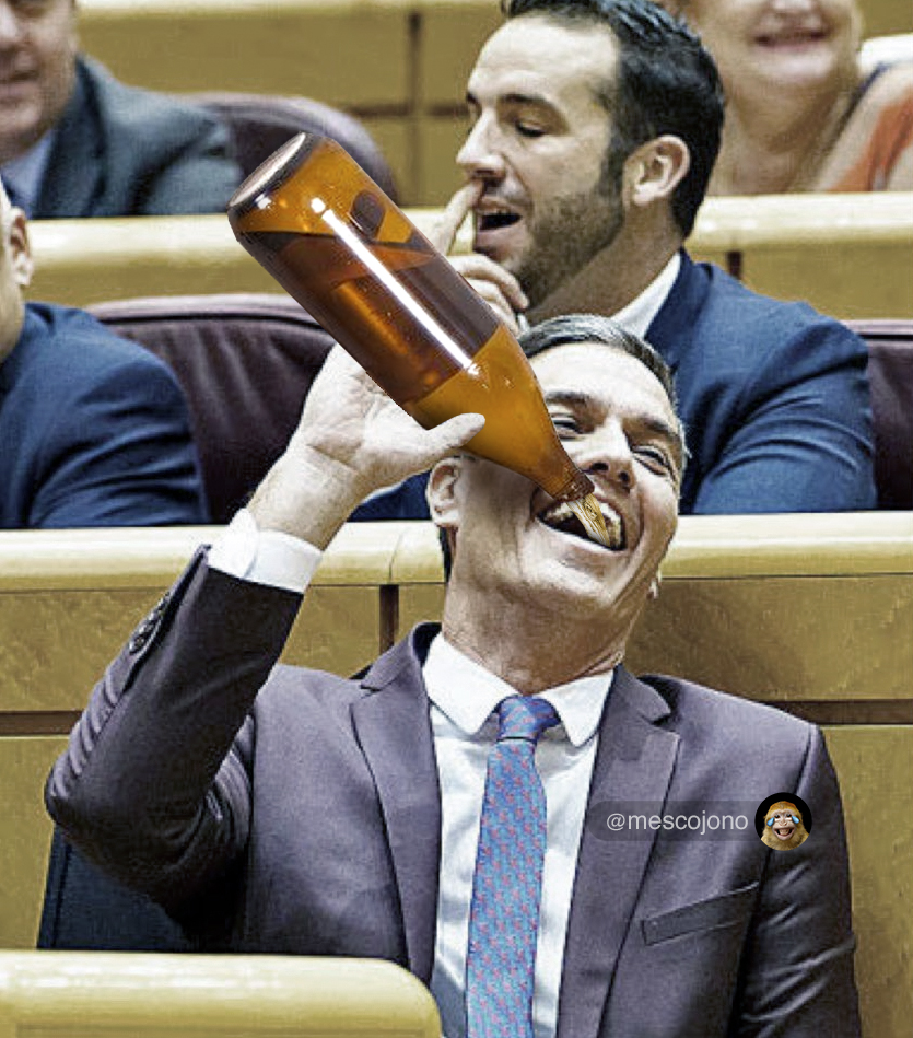 No gobernaré con Podemos, no pactaré con Bildu, no bajaré las penas a violadores, no perdonaré los delitos a los golpistas...
¡Que siga la fiesta!