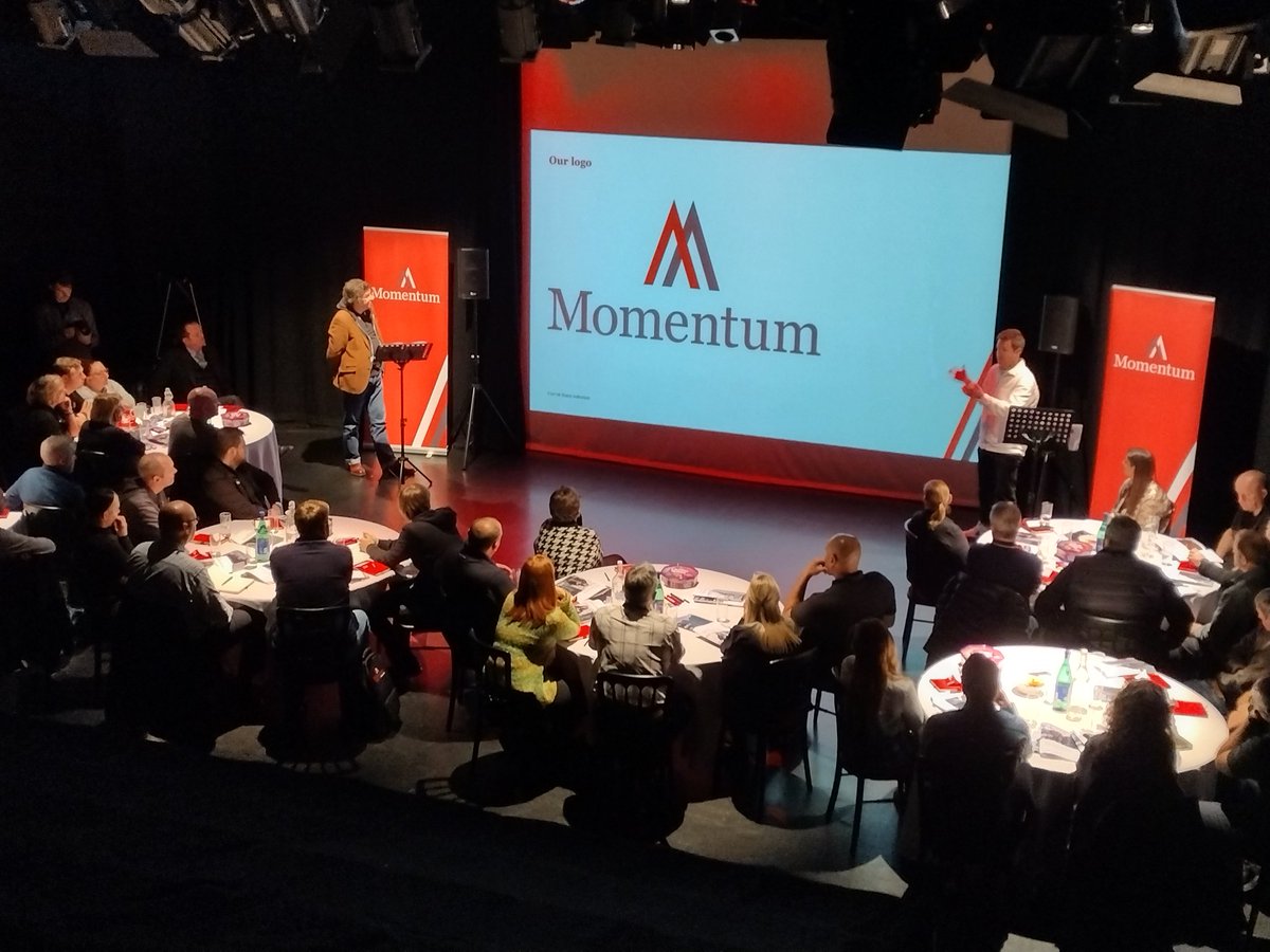 MomentumQuacks's tweet photo. The #team are learning all about the brand with @NONCONDESIGN . #betterwithmomentum @unitytheatre https://t.co/tsjOf8lIDY