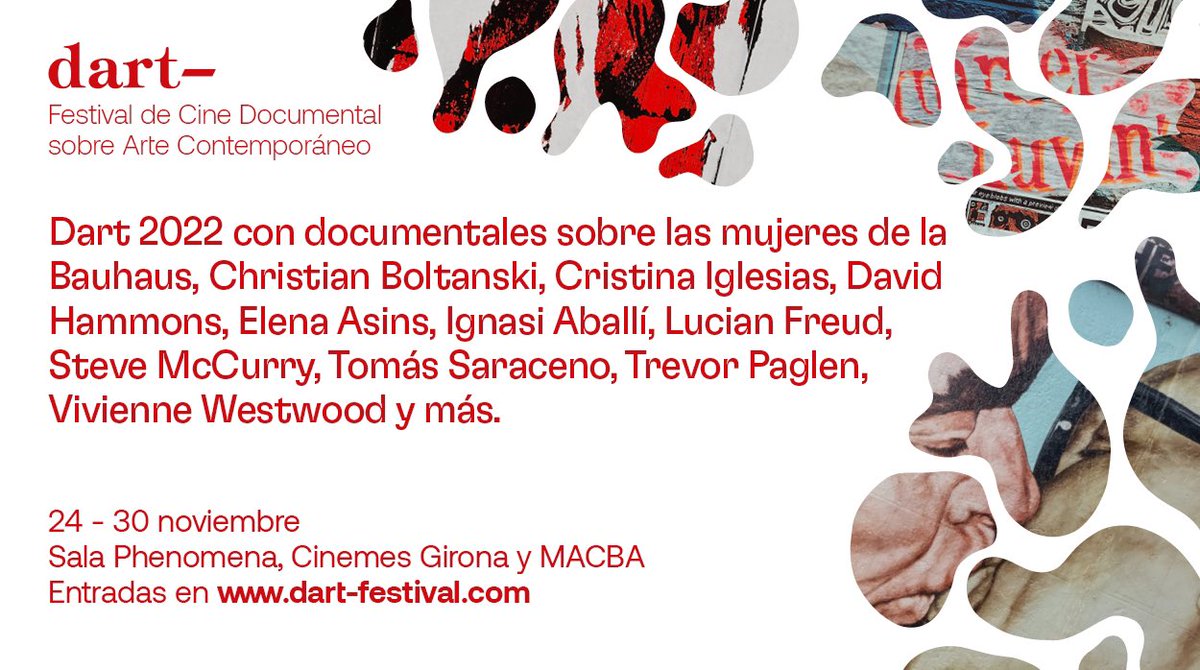 #Dart2022 comença demà a <a href="/PhenomenaExp/">Phenomena Experience</a> amb el documental sobre el projecte de l’artista Ignasi Aballí pel Pavelló Espanyol de <a href="/la_Biennale/">La Biennale di Venezia</a> 2022!

“Corrección. Ignasi Aballí”, a les 19:45h, amb la presència de l’artista, Bea Espejo, la comissària, i Miquel Romans, el director.