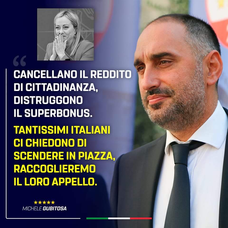 MicheleGubitosa's tweet photo. Non è una manovra, ma un massacro sociale. 
Un provvedimento ingiusto e sbagliato che toglie risorse e speranza ai poveri e ai più deboli. 

Pronti a scendere in piazza per difendere gli italiani. https://t.co/keGYmkpFoo