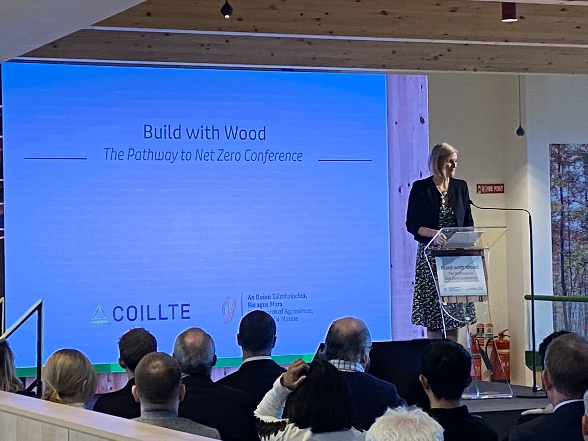 Very exciting to see Irish timber at the heart of the net zero conversation today at the #buildwithwood event @coilltenews @AvondaleBeyond