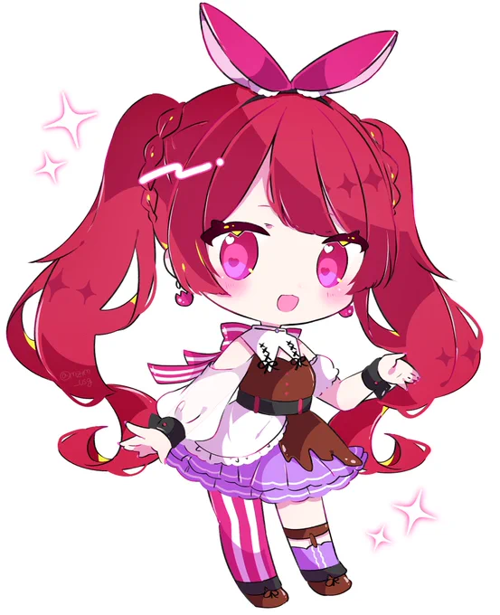 Vtuber、空友ちあ さんの新規SDイラストを担当させていただきました表情・ポーズ差分もたくさん描きました!グッズ展開などもあるみたいで、とても楽しみです… #ちあんだーぎゃらりー  