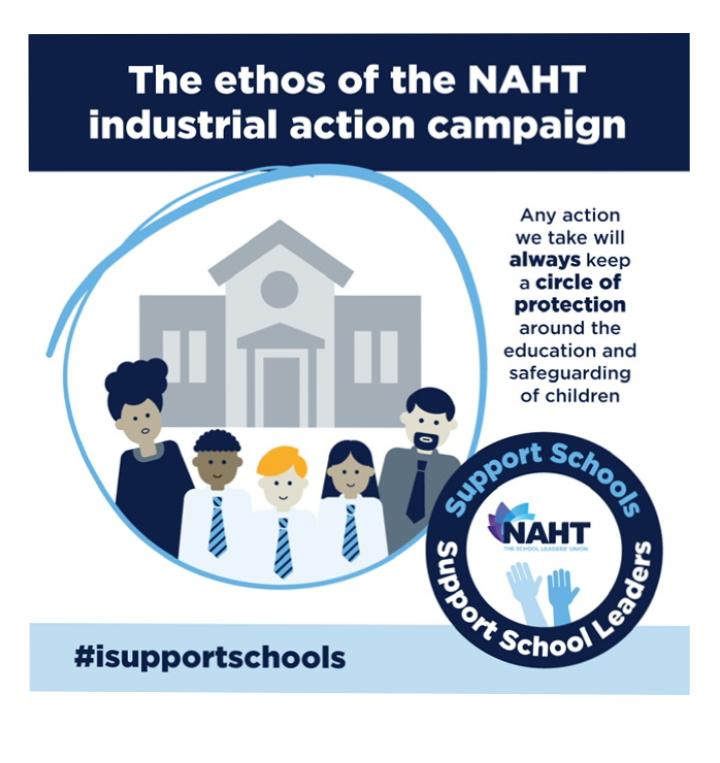 NAHTnews's tweet photo. You're in safe hands when you Vote #YesandYes to our industrial action ballot.

We're drawing a circle of protection around schools and pupils in any future action. https://t.co/oRDGIvDUZm
