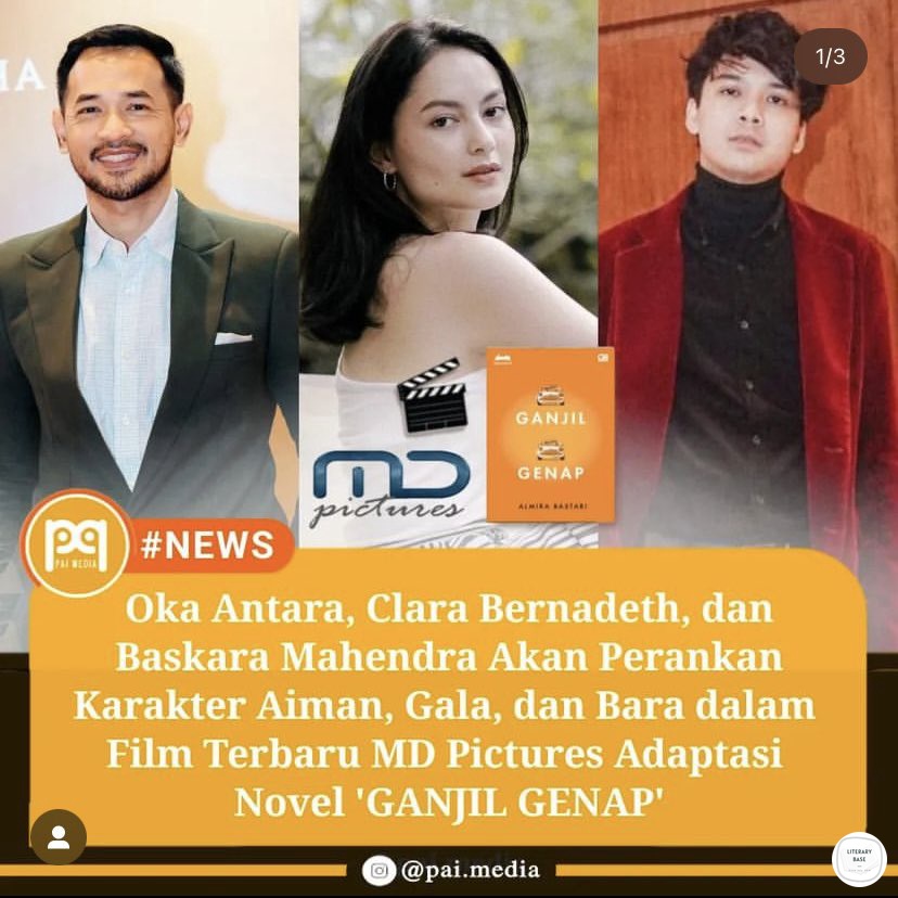 literarybase's tweet photo. /lt GAISSSS GANJIL GENAP MAU DIADAPTASI KE FILMMM😍 https://t.co/ngoRgOnOhk